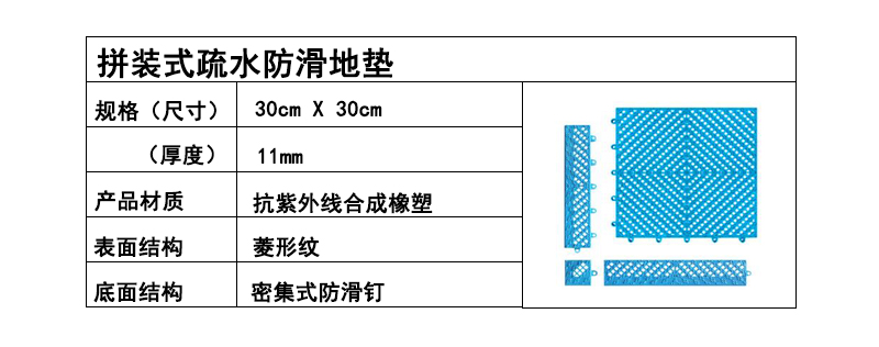 防滑疏水地垫,泳池疏水防滑地垫(图5)