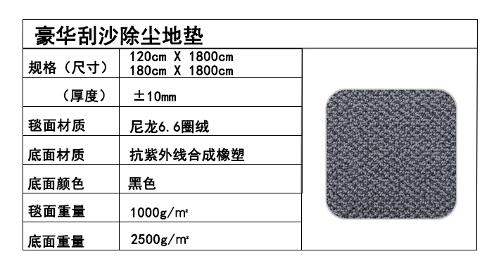 豪华刮沙除尘地垫,商用进口毯面地垫厂家(图5)