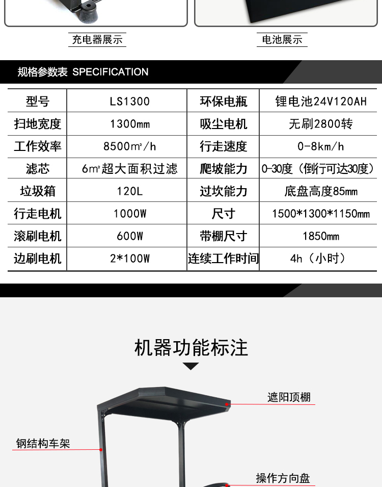 理仕扫地机,LS1300驾驶式扫地机(图9)