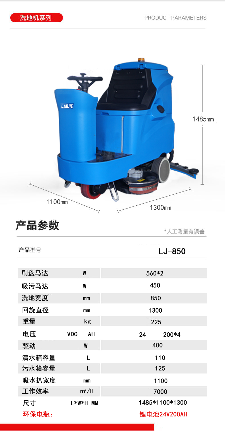 驾驶式洗地机厂家，锂电池洗地机(图5)